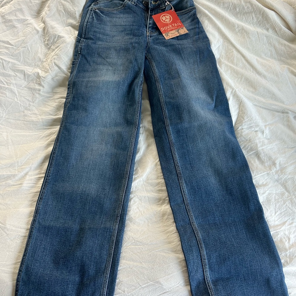 Dovetail Women's Wide-Leg Jeans in Blue